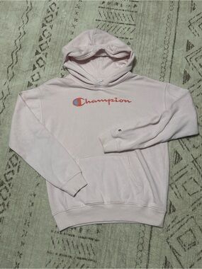 Champion Kids Light Pink Logo Hoodie